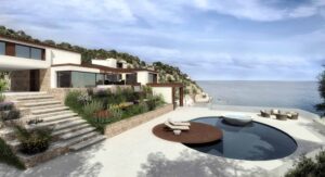 Render Casa Costa Brava, girona. anbimedia 3D