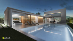 Render anbimedia 3D habitatge unifamiliar Girona
