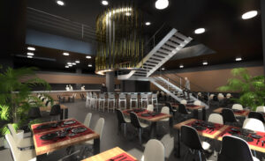 Render restaurant Girona. anbimedia 3D