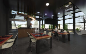 Projecte de Restaurant a Girona. Render i projecte per imatges. anbimedia 3d