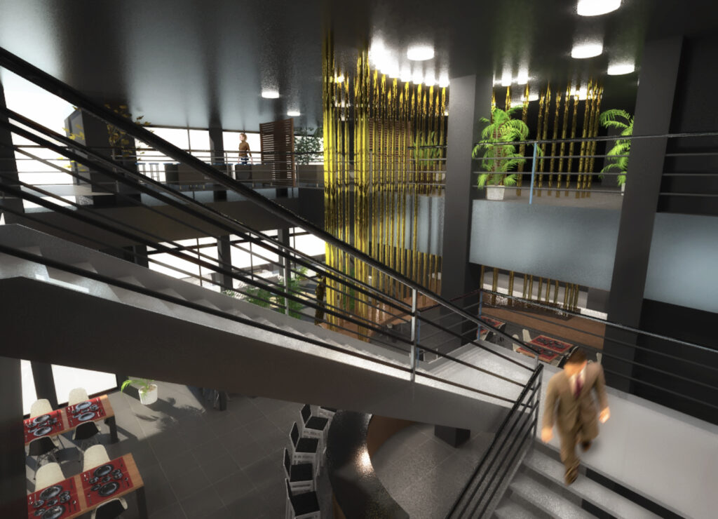 Render restaurant Girona. anbimedia 3D