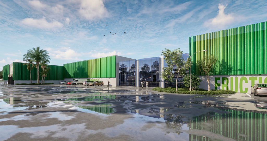Render exterior Fructícola Empordà Girona per anbimedia3d