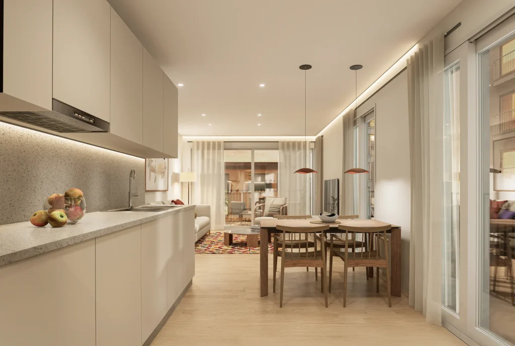 Renders d’edifici plurifamiliar a Calella de Palafrugell | ANBIMEDIA