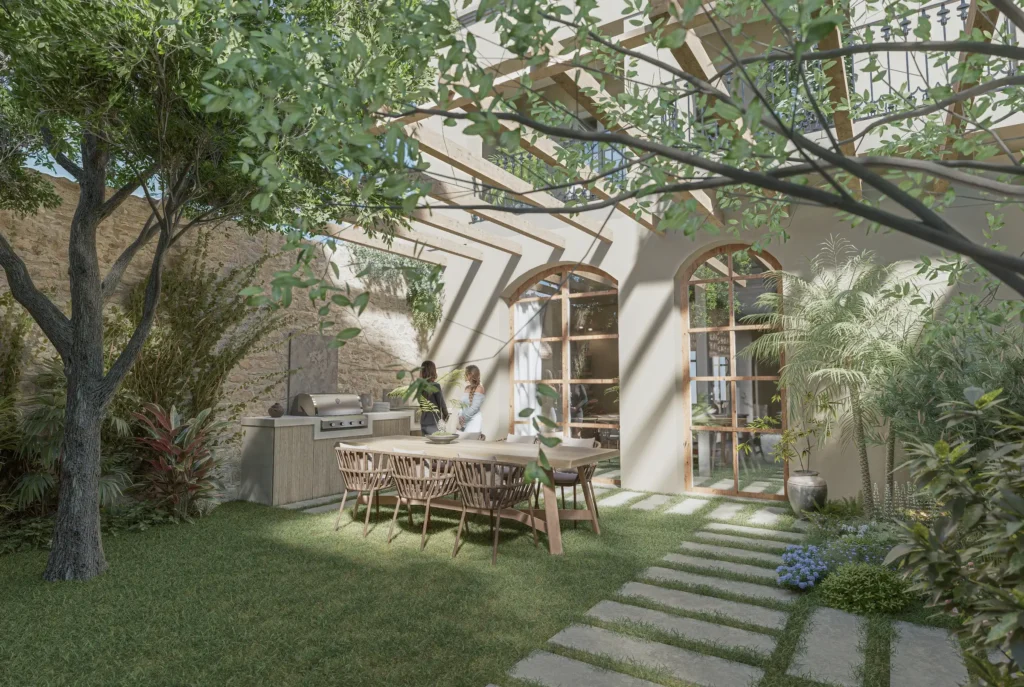 Renders 3D per a la reforma d’un edifici a Sant Feliu de Guíxols, Girona. Realitzats per anbimedia3d