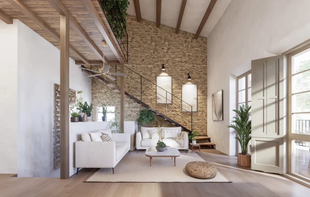 Renders 3D per a la reforma d’un edifici a Sant Feliu de Guíxols, Girona. Realitzats per anbimedia3d
