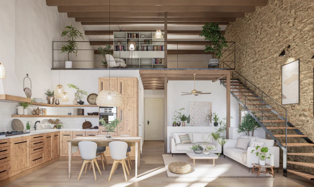 Renders 3D per a la reforma d’un edifici a Sant Feliu de Guíxols, Girona. Realitzats per anbimedia3d