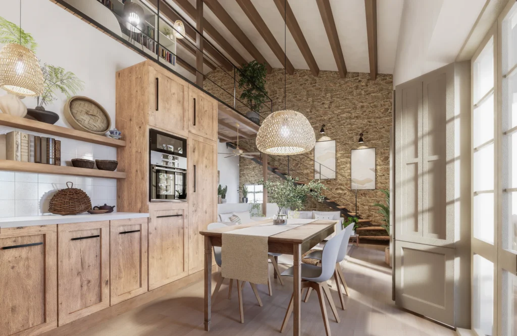 Renders 3D per a la reforma d’un edifici a Sant Feliu de Guíxols, Girona. Realitzats per anbimedia3d