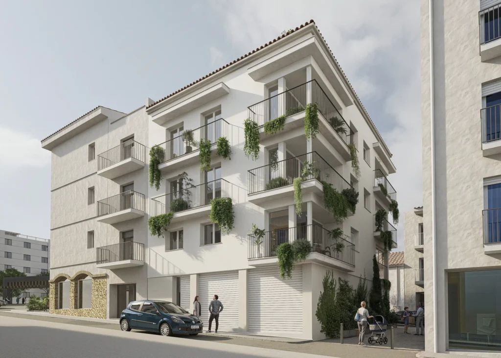 Renders d’edifici plurifamiliar a Calella de Palafrugell | ANBIMEDIA